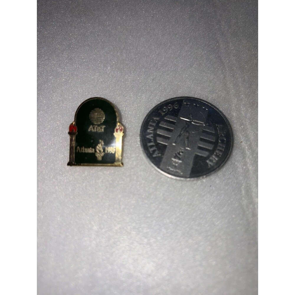 AT&T Olympics Atlanta 1996 Pin and Archery Token Lot of 2 Vintage